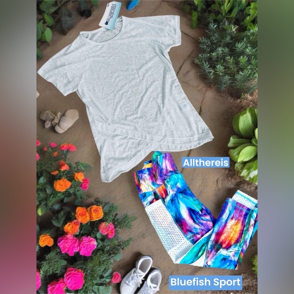 NWT Bluefish🐠set capris leggings and top - Picture 1 of 14